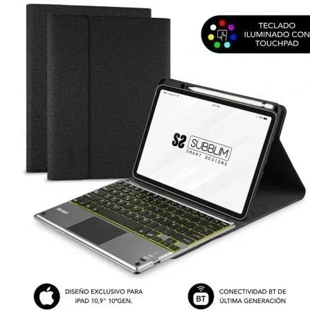 Subblim Funda con Teclado KeyTab Pro BT Touchpad para iPad 10,9/11 Pulgadas Negra Subblim Funda con Teclado KeyTab Pro BT Touchpad para iPad 10,9/11 Pulgadas Negra